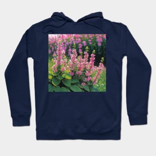 Closeup of Lovely Pink Alpine Flowers Hoodie